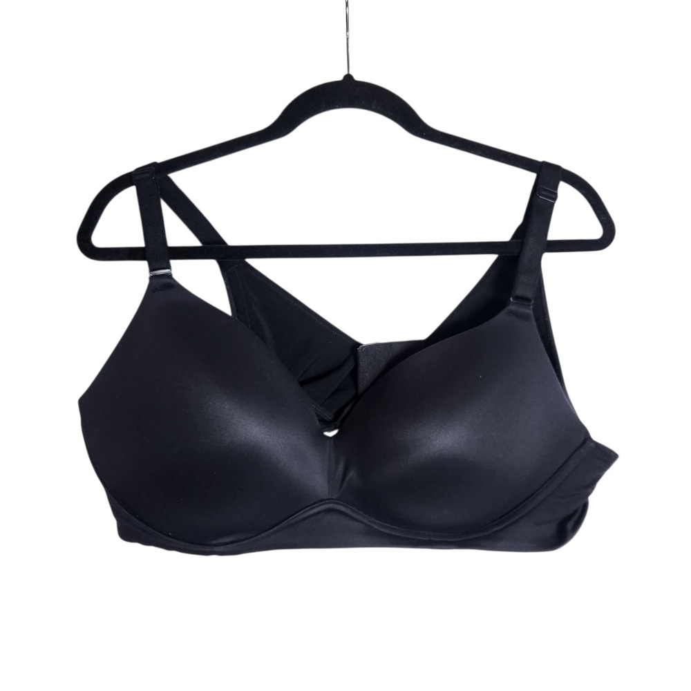 Torrid 360 Back Smoothing Lightly Lined Wire Free Bra Black 46C